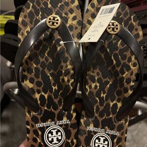 Tory Burch Animal Print Flip Flops 8